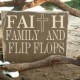 Faith family flip flop